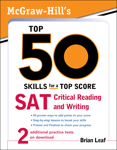 Cover image for book McGraw-Hill's Top 50 Skills for a Top Score: SAT Critical Reading and Writing