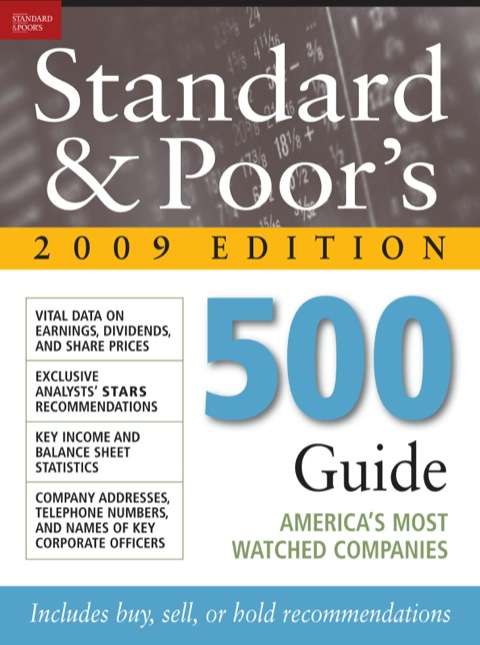 Cover image for book Standard & Poor's 500 Guide 2009 PB
