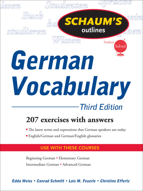 Cover image for book Schaum's Outline of German Vocabulary, 3ed