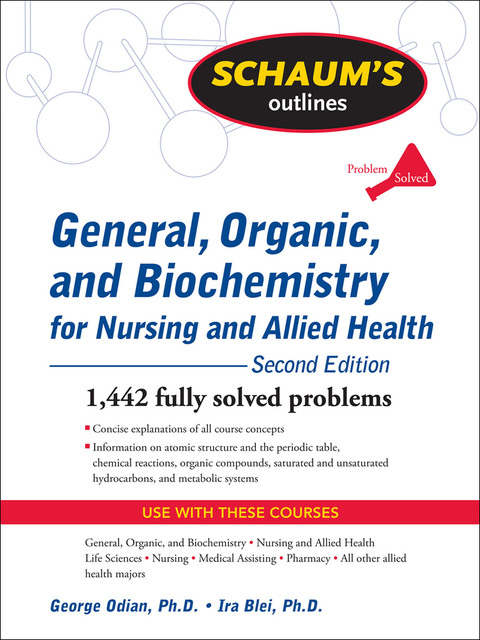 Cover image for book Schaum's Outline of General, Organic, and Biochemistry for Nursing and Allied Health, Second Edition