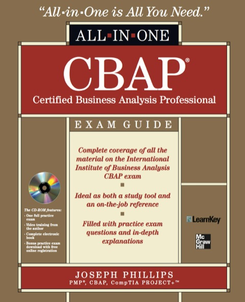 Cover image for book CBAP Certified Business Analysis Professional All-in-One Exam Guide