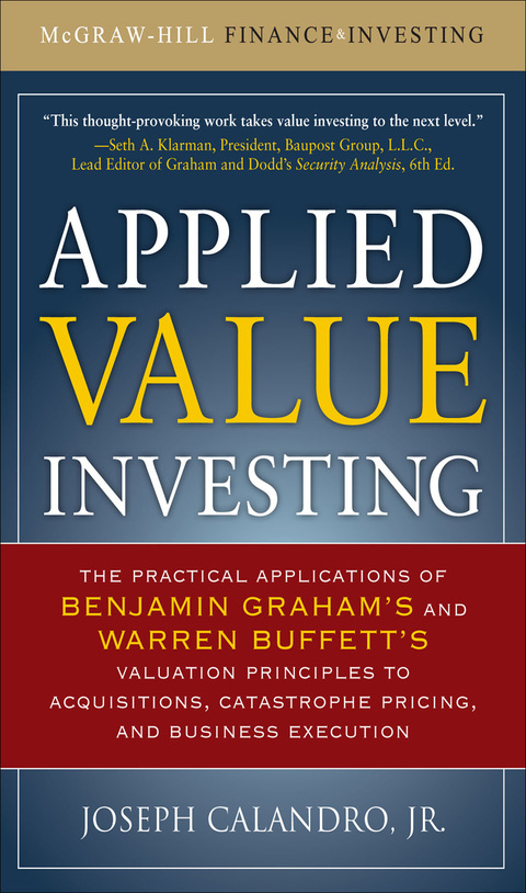 Cover image for book Applied Value Investing (PB)