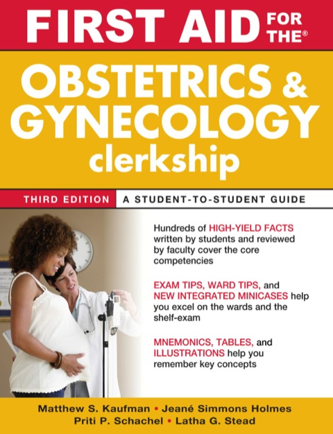 Cover image for book First Aid for the Obstetrics and Gynecology Clerkship