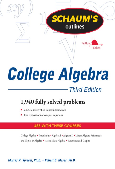 Cover image for book Schaum's Outline of College Algebra