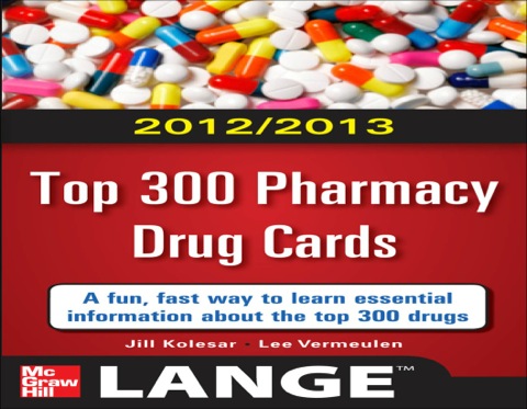 Cover image for book 2012-2013 Top 300 Pharmacy Drug Cards