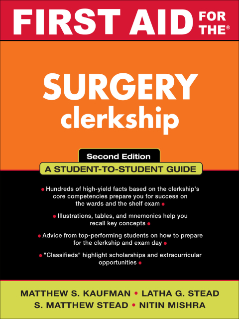 Cover image for book First Aid for the Surgery Clerkship