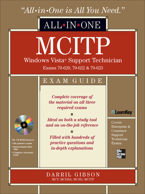 Cover image for book MCITP Windows Vista Support Technician All-in-One Exam Guide (Exam 70-620, 70-622, & 70-623)