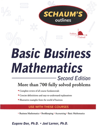 صورة الغلاف: Schaum's Outline of Basic Business Mathematics 2nd edition 9780071611589