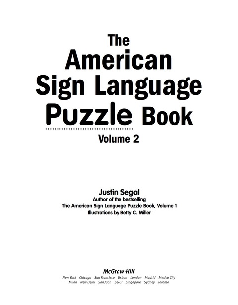 Cover image for book The American Sign Language Puzzle Book Volume 2