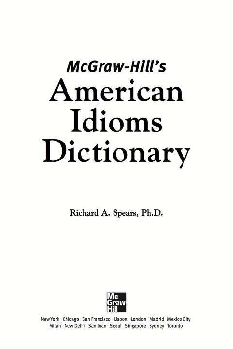 Cover image for book McGraw-Hill's Dictionary of American Idioms Dictionary