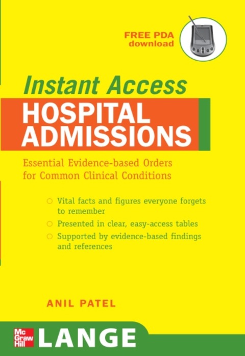 Cover image for book LANGE Instant Access Hospital Admissions