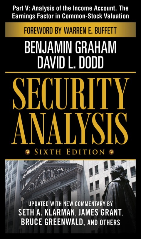 Cover image for book Security Analysis