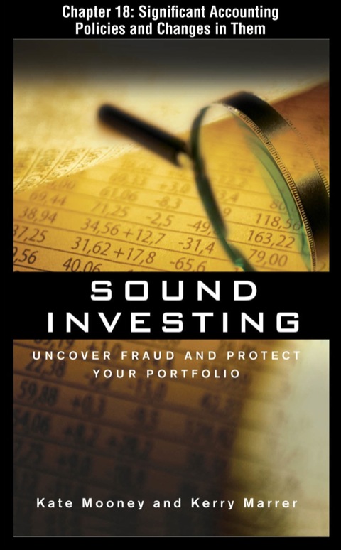 Cover image for book Sound Investing, Chapter 18 - Significant Accounting Policies and Changes in Them