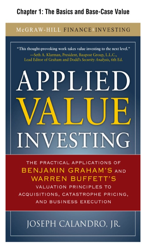 Cover image for book Applied Value Investing, Chapter | - 1 The Basics and Base-Case Value