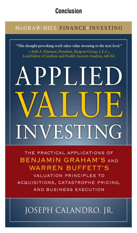 Cover image for book Applied Value Investing, Conclusion: