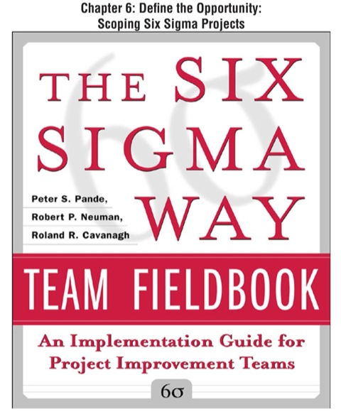 Cover image for book The Six Sigma Way Team Fieldbook, Chapter 6 - Define the Opportunity Scoping Six Sigma Projects