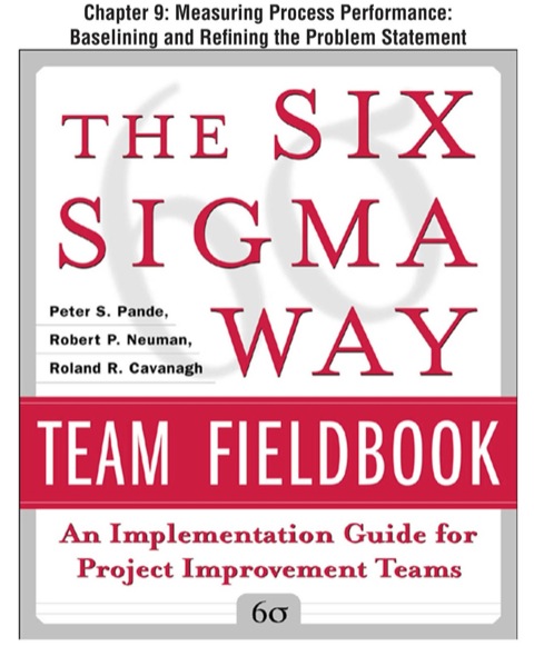 Cover image for book The Six Sigma Way Team Fieldbook, Chapter 9 - Measuring Process Performance Baselining and Refining the Problem Statement