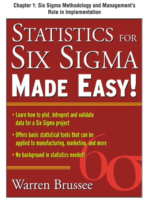 Cover image for book Statistics for Six Sigma Made Easy: Six Sigma Methodology and Management's Role in Implementation