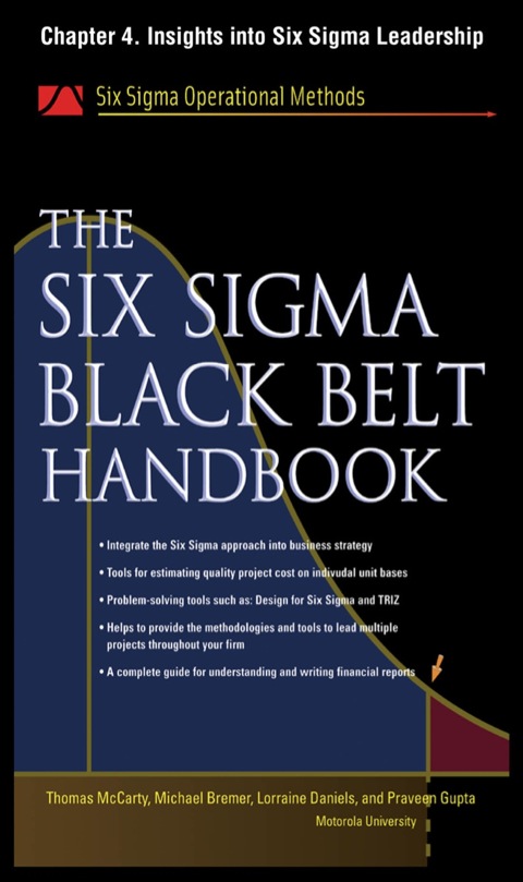 Cover image for book The Six Sigma Black Belt Handbook, Chapter 4 - Insights into Six Sigma Leadership