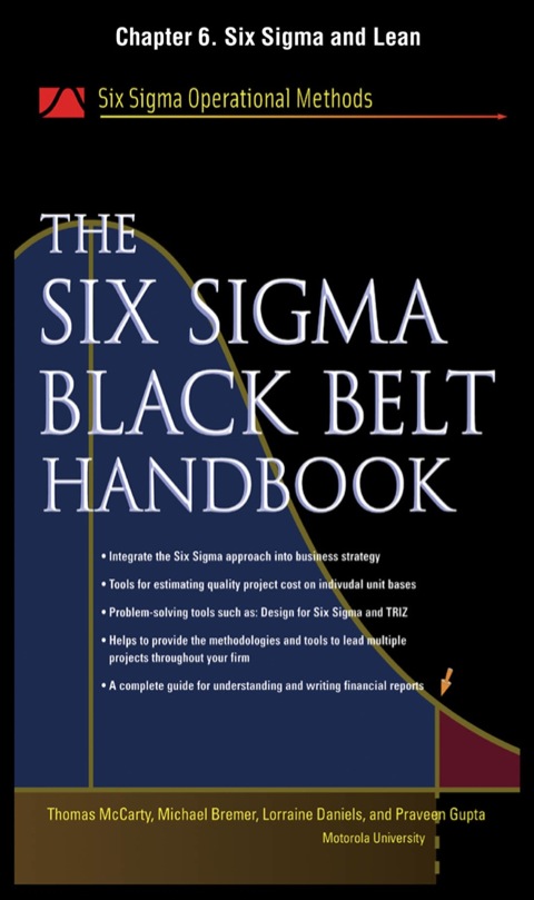 Cover image for book The Six Sigma Black Belt Handbook, Chapter 6 - Six Sigma and Lean