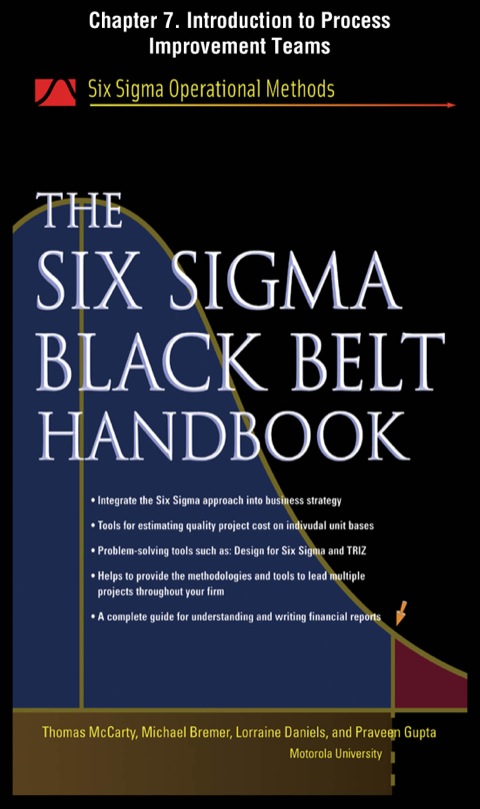 Cover image for book The Six Sigma Black Belt Handbook, Chapter 7 - Introduction to Process Improvement Teams