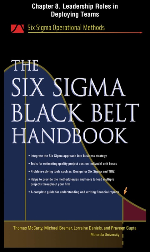Cover image for book The Six Sigma Black Belt Handbook, Chapter 8 - Leadership Roles in Deploying Teams