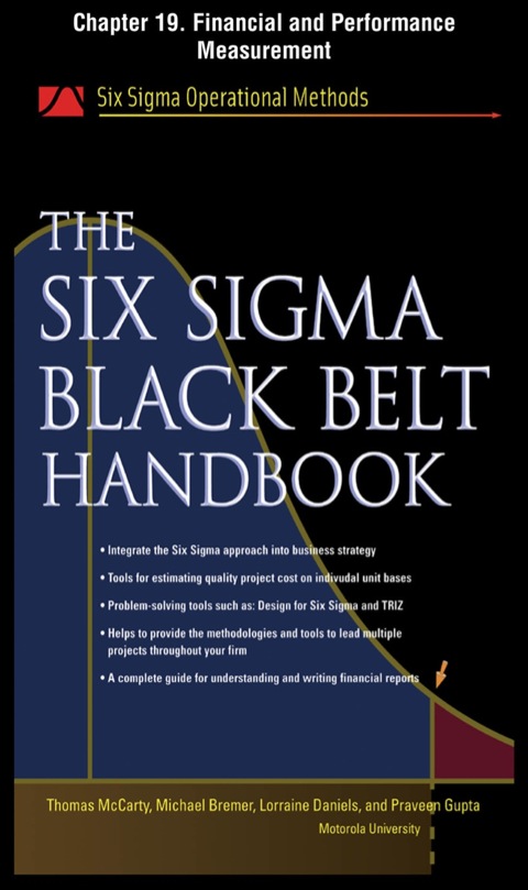 Cover image for book The Six Sigma Black Belt Handbook, Chapter 19 - Financial and Performance Measurement