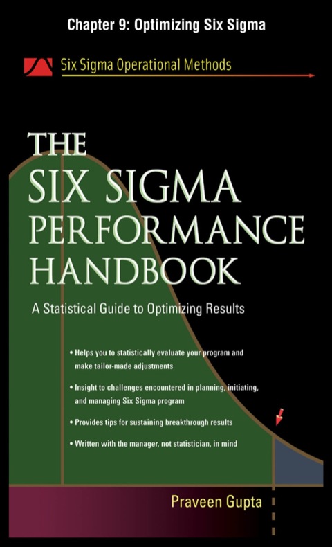 Cover image for book The Six Sigma Performance Handbook, Chapter 9 - Optimizing Six Sigma