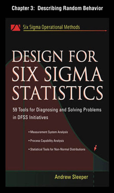 Cover image for book Design for Six Sigma Statistics, Chapter 3 - Describing Random Behavior