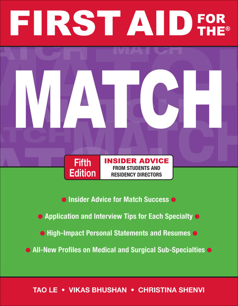Cover image for book First Aid for the Match, Fifth Edition