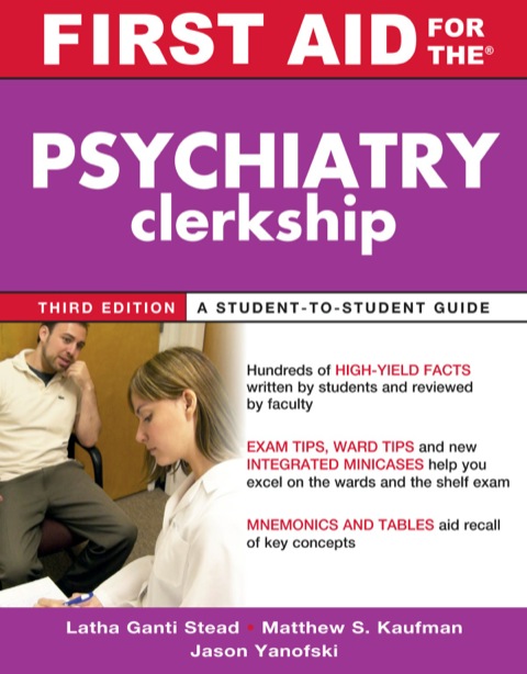 Cover image for book First Aid for the Psychiatry Clerkship
