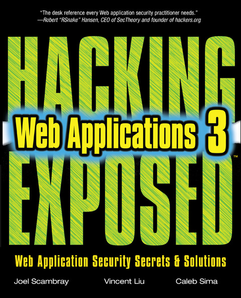 Cover image for book Hacking Exposed Web Applications, Third Edition