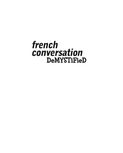 Cover image for book French Conversation Demystified