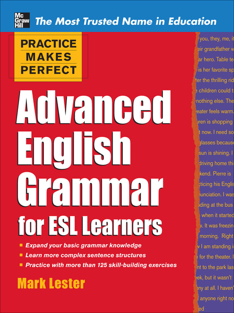 Cover image for book Practice Makes Perfect Advanced English Grammar for ESL Learners