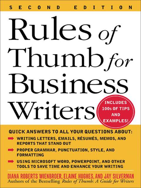 Cover image for book Rules of Thumb for Business Writers