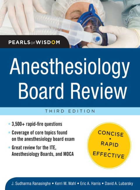 Cover image for book Anesthesiology Board Review Pearls of Wisdom 3/E