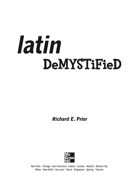 Cover image for book Latin Demystified