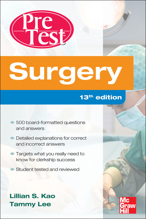Cover image for book Surgery PreTest Self-Assessment and Review, Thirteenth Edition