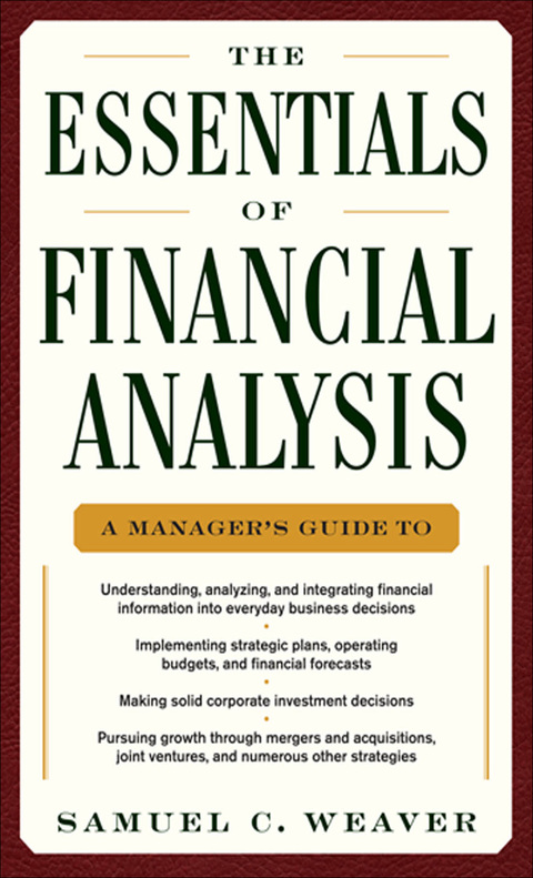 Cover image for book The Essentials of Financial Analysis