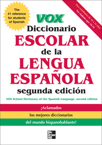 Cover image: VOX Diccionario Escolar, 2nd Edition 2nd edition 9780071772235