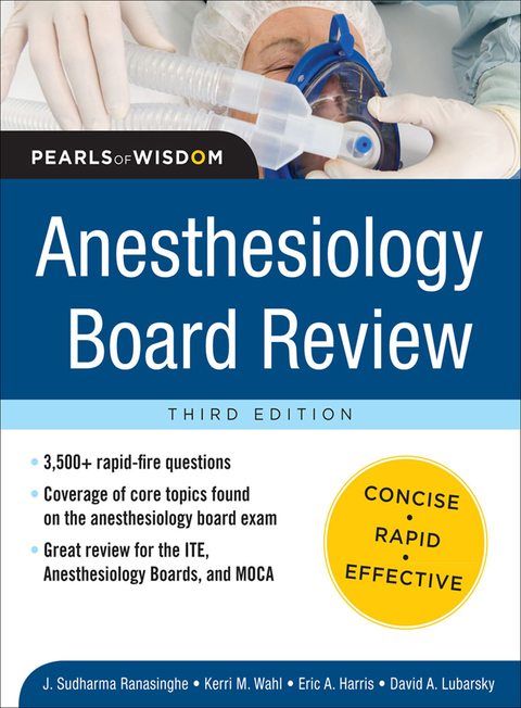 Cover image for book Anesthesiology Board Review Pearls of Wisdom