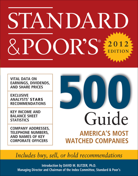 Cover image for book Standard and Poor's 500 Guide, 2012 Edition