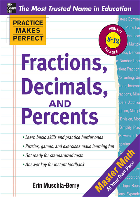 Cover image for book Practice Makes Perfect Fractions, Decimals, and Percents