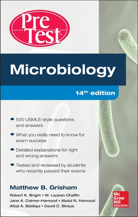 Cover image for book Microbiology PreTest Self-Assessment and Review 14/E