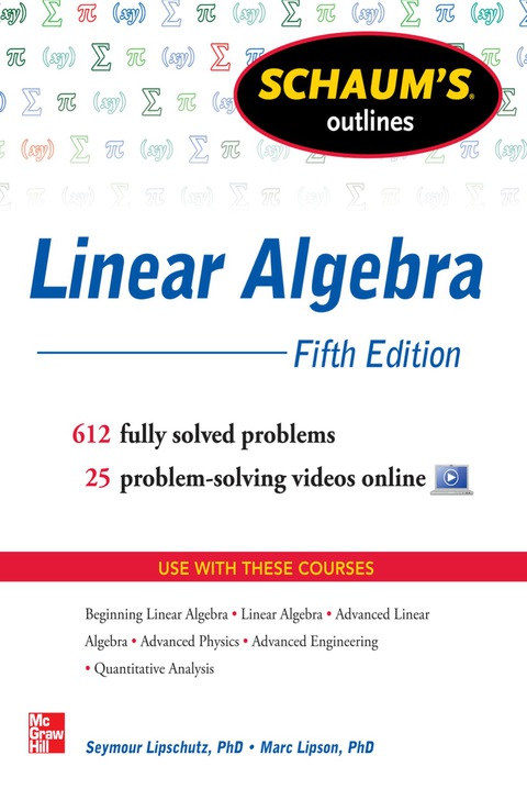 Cover image for book Schaum's Outline of Linear Algebra