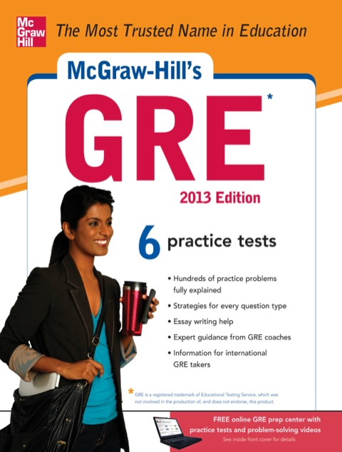 Cover image for book McGraw-Hill's GRE, 2013 Edition
