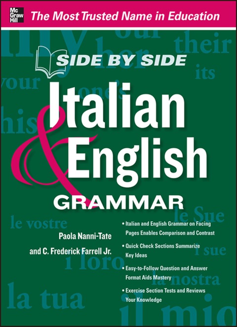 Cover image for book Side by Side Italian and English Grammar