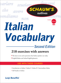 صورة الغلاف: Schaum's Outline of Italian Vocabulary, Second Edition 2nd edition 9780071755481