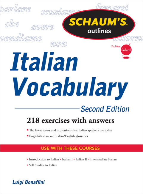 Cover image for book Schaum's Outline of Italian Vocabulary, Second Edition