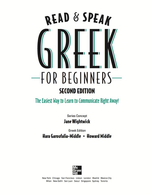 Cover image for book Read and Speak Greek for Beginners